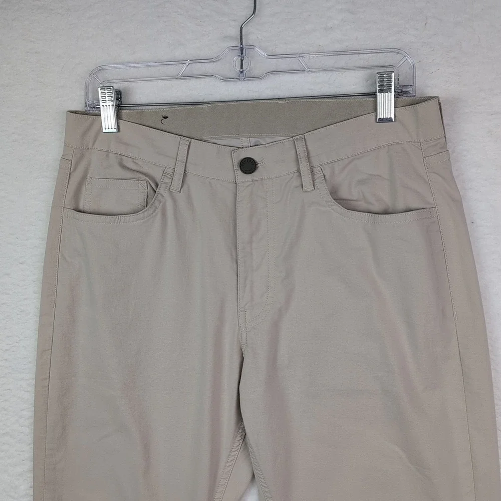 Faherty Reserve Movement Pants Men's 30x28 Khaki Stretch Chino - Picture 3 of 7